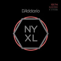 D'ADDARIO NYXL1074 Nickel Wound 8-String Electric Guitar Strings, Light Top / Heavy Bott струны для электрогитары, толщина 10-74