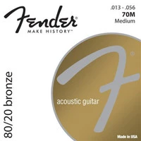 FENDER 80/20 Bronze Acoustic Strings, Ball End, 70M .013-.056 Gauges, (6) Комплект струн