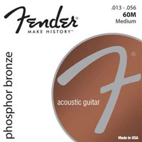FENDER Phosphor Bronze Acoustic Guitar Strings, Ball End, 60M .013-.056 Gauges, (6) Комплект струн