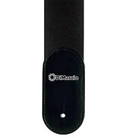 DIMARZIO 2 INCH ELASTIC STRAP W/LEATHER ENDS BLACK DD3100E гитарный ремень, цвет чёрный