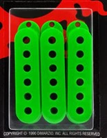 DIMARZIO STRAT PICKUP COVER SET DM2001GN комплект пластиковых крышек для звукоснимателей типа single, 3 шт, цвет зелёный