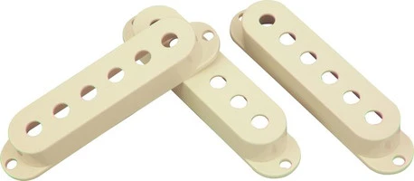 DIMARZIO VINTAGE STRAT PICKUP COVER SET DM2000CR комплект пластиковых крышек для звукоснимателей типа single, 3 шт, цвет кремовы