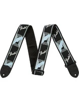 Ремень FENDER 2' MONOGRAMMED STRAP BLACK/LIGHT GREY/BLUE