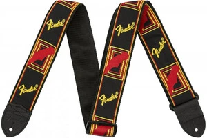 Ремень FENDER FSR 2' MONOGRAMMED STRAP BLACK/YELLOW/RED