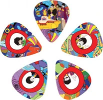 PLANET WAVES 1CWH2-10B7 YELLOW SUBMARINE 50TH ANNIVERSARY PICKS набор медиаторов (5 шт.), мягкие.