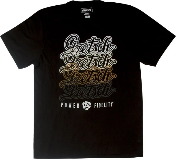 GRETSCH SCRPT LOGO TEE BLK 2XL футболка, цвет черный, размер 2XL GRETSCH SCRPT LOGO TEE BLK 2XL футболка, цвет черный, размер 2XL - фото 1