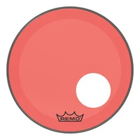 REMO P3-1318-CT-RDOH Powerstroke® P3 Colortone™ Red Bass Drumhead, 18', 5' Offset Hole цветной двухслойный прозрачный пластик дл