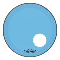 REMO P3-1320-CT-BUOH Powerstroke® P3 Colortone™ Blue Bass Drumhead, 20', 5' Offset Hole цветной двухслойный прозрачный пластик д