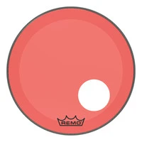 REMO P3-1320-CT-RDOH Powerstroke® P3 Colortone™ Red Bass Drumhead, 20', 5' Offset Hole цветной двухслойный прозрачный пластик дл