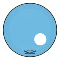 REMO P3-1322-CT-BUOH Powerstroke® P3 Colortone™ Blue Bass Drumhead, 22', 5' Offset Hole цветной двухслойный прозрачный пластик д
