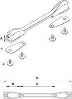 TAMA MCHL11T лаг для 11-12' барабанов Superstar c резиновыми прокладками и винтами