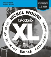 D'ADDARIO EXL148 NICKEL WOUND EXTRA-HEAVY 12-60 струны для электрогитары, никелерованная сталь, 12-60