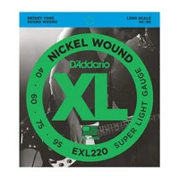 D'ADDARIO EXL220 SET BASS XL 40-95 LONG SCALE Струны для бас-гитары Long Super Light 40-95