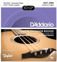 D'ADDARIO EXPPBB190GS SET ACO BASS EXP 37-90 GS MINI набор струн для акустической бас-гитары, легкое натяжение, .037-.090