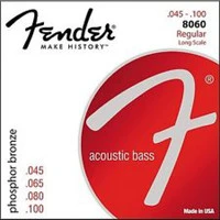 FENDER 8060 Acoustic Bass Strings, Phosphor Bronze, Long Scale, .45-.100 Gauges, (4) Комплект струн