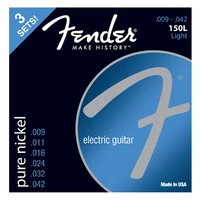 FENDER Original 150 Guitar Strings, Pure Nickel Wound, Ball End, 150L .009-.042 Gauges, 3-Pack Комплект струн (Упаковка из 3-х к