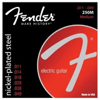 FENDER Super 250 Guitar Strings, Nickel Plated Steel, Ball End, 250M Gauges .011-.049, (6) Комплект струн