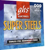GHS ST-XL SUPER STEELT набор струн для электрогитары, сталь, 9-42
